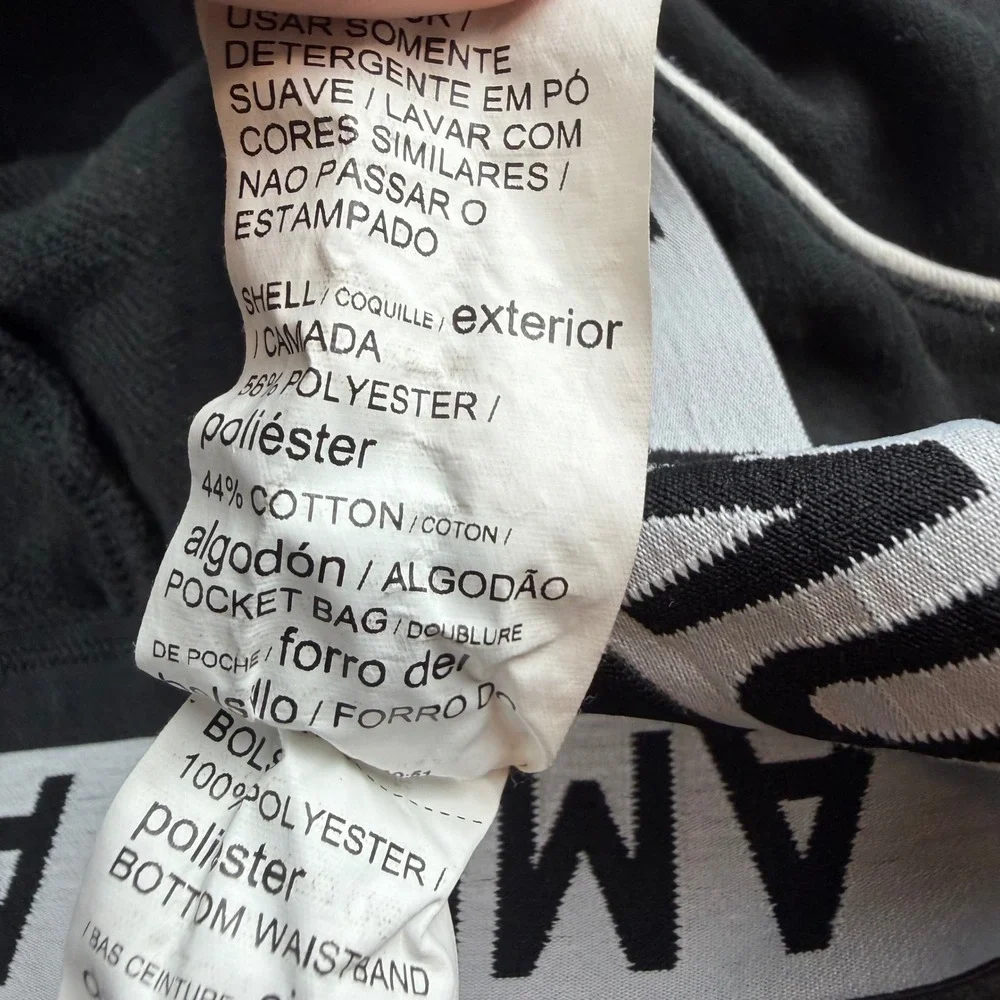 Puma Athletic Shorts Men's Small Black Fleece Logo Waistband Piping Gym Casual
